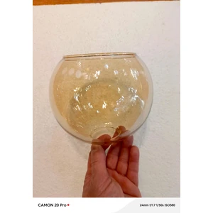 Ada Avize Bal Rengi Büyük Top Fanus Avize Camı ( BOY 14CM-ÇAPI 14 CM)