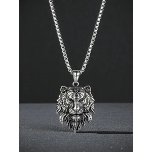 Erkek Aslan Çelik Kolye