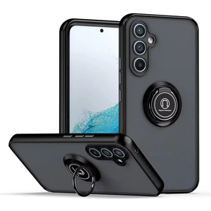 M.TK Moveteck Samsung Galaxy S25 Fe Kılıf Mat Parmak Izi Yapmaz Renkli Tuşlu 360 Yüzüklü Standlı Military Sert Silikon Kapak