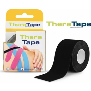Thera Tape Kinesio Sporcu Ağrı Bandı Kinezyo Bant 5 Metre x 5 cm Siyah Renk