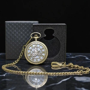 Kuzey Tacı Özel Kutulu Mekanik Çarklı Vintage Köstekli Saat Özel Tasarım Vip