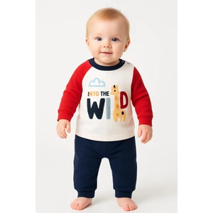 Erkek Bebek Wild Uzun Kollu Alt Üst Bebek Takımı %100 Pamuklu