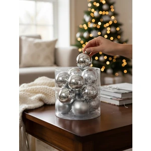 Tam Aklımdaki 12'li Yılbaşı Ağacı Top Seti 6 cm - Ağaç Süsü (6 Parlak 6 Mat) Yılbaşı Dekorasyonu