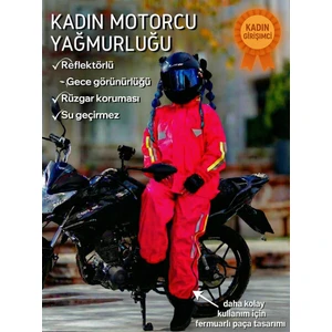 Kadın Motorcu Yağmurluğu
