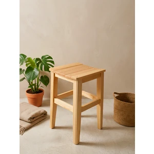 Armes Ev Concept Ahşap Tabure 45 cm – %100 Doğal Ahşap, El İşçiliği, Montajsız, Çok Amaçlı