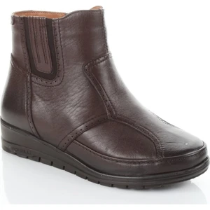 Kadın Kahve Hakiki Deri Bot 25157-H