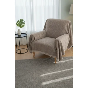 Pamuklu Bohem Koltuk Çekyat Berjer Örtüsü Şalı | Tekli Üçlü Kanepe Kılıfı | Çift Taraflı Terletmez 170X210 | Kahverengi