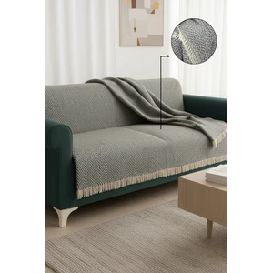 Pamuklu Bohem Koltuk Çekyat Berjer Örtüsü Şalı | Tekli Üçlü Kanepe Kılıfı | Çift Taraflı Terletmez 170X210 | Antrasit