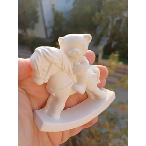 Opulent Accessories Sallanan At Ayıcıklı Taş Boyama, 15 adet Okul Öncesi Boyama Etkinliği, Doğum Gunu Hediyesi, Beton Taş Boyama