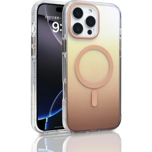 Apple iPhone 16 Pro Max Kılıf M-Safe Şarj Özellikli Transparan Renk Geçişli Redclick Toros Kapak