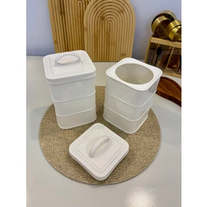 Berina Home Porselen Çay Kahve Şeker Kavanozu - A Kalite - Duurzaam Hakiki Porselen - En Büyük Boy - Çaylık Şekerlik Kahvelik Kurabiyelik Baharatlık Bakliyat Kabı