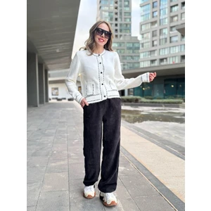 Fitilli Kadife Palazzo Pantolon