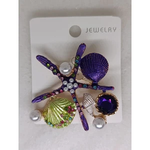 Çelik Anka Kuşu Deniz Yıldızı Kedi Li Tasarım Kadın Broş