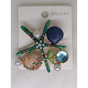 Çelik Anka Kuşu Deniz Yıldızı Kedi Li Tasarım Kadın Broş