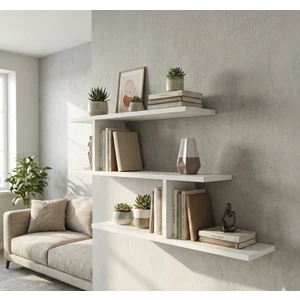 3 Katlı Minimalist Dekor Raf Sistemi