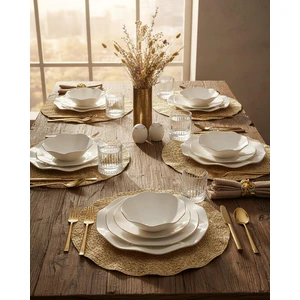 Güral Porselen Nesrin 54 Parça Gold Fileli Yemek Takımı