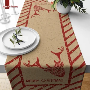 Marte Home Yılbaşı & Christmas Desen Baskılı Dekoratif Runner
