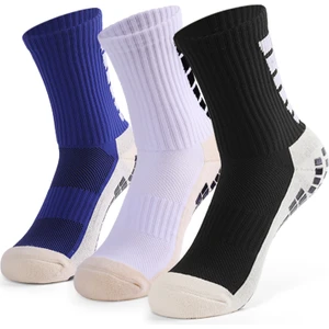 3 Çift Erkek Kaymaz Futbol Çorapları Basketbol Için Sıkıştırma (Yurt Dışından)