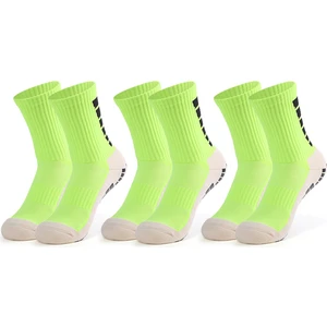 3 Çift Erkek Kaymaz Futbol Çorapları Basketbol Için Sıkıştırma (Yurt Dışından)