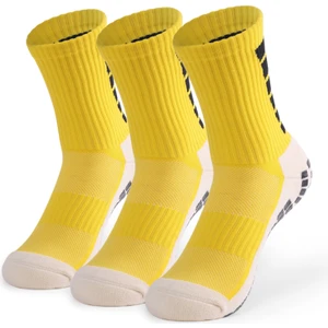 3 Çift Erkek Kaymaz Futbol Çorapları Basketbol Için Sıkıştırma (Yurt Dışından)