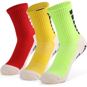 3 Çift Erkek Kaymaz Futbol Çorapları Basketbol Için Sıkıştırma (Yurt Dışından)