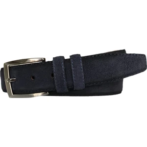 Goderi Süet Deri 3.5 cm Lacivert Klasik, Kumaş Pantolon Kemeri