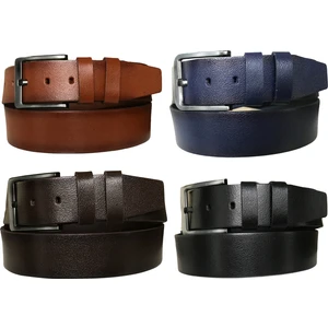 4'lü Süper Set Kot, Spor Deri Kemer 4,5 cm