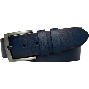 Tek Parça Deri 4.5 cm Lacivert Kot, Spor Kemer