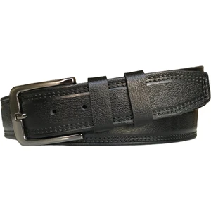 Deri Desenli Siyah Kemer 4 cm