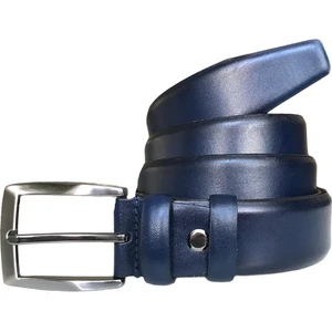 Goderi Deri Lacivert Klasik Kumaş Pantolon Kemeri 3,5 cm