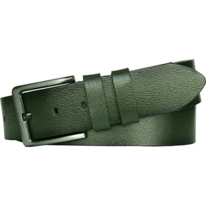 Deri, Yeşil 4.5 cm Tek Parça Kot, Spor Kemer