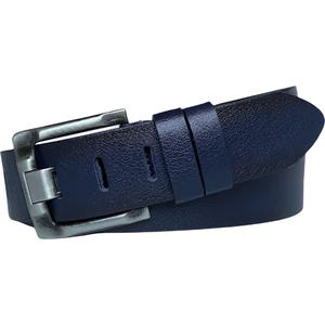 Deri 4.5 cm Geniş Dilli Lacivert Kot, Spor Kemer