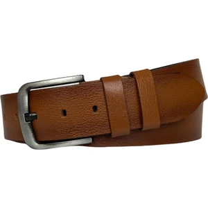 Tek Parça Deri 4.5 cm Taba Kot, Spor Kemer