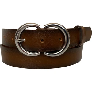 Deri Gümüş Cɔ Tokalı Tosado Kadın Kemeri, 3cm