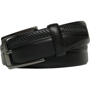 Desenli Siyah Klasik Kumaş Pantolon Kemeri 3.5 cm