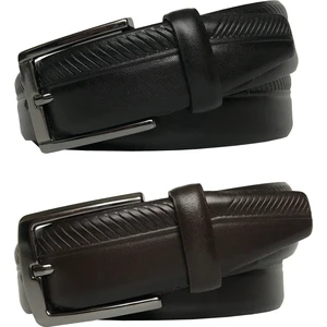 2'li Set Klasik Kumaş Pantolon Kemeri 3.5 cm Siyah, Kahverengi