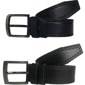 Deri 2'li Süper Set Renkli Kot Kemeri