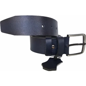 Lacivert Lüks Deri Kot, Spor Kemer 4.5 cm