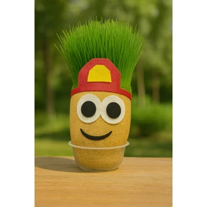 9200 - Çim Adam Çim Kafa-02- Sarı Kırmızı Taraftar