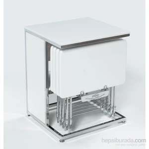 Beyaz Medusa Servis Sehpası