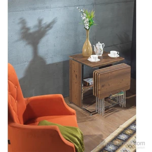 Antik Çam Medusa Servis Sehpası