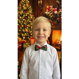 Ekose Desenli Yılbaşı Papyonu