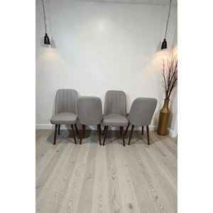 Hasa 4 Adet Sandalye – Ahşap Ayaklı, Ergonomik, Rahat Oturumlu Modern Mutfak ve Yemek Sandalyesi