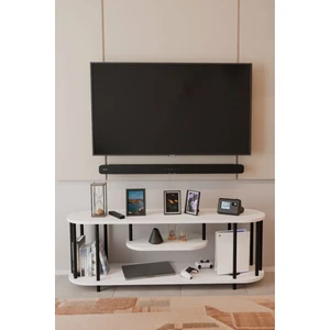 Barin Design Modern Tv Ünitesi Ahşap Raflı 2 Katlı Televizyon Sehpası Minimalist,dayanıklı, Fonksiyonel Tv Standı