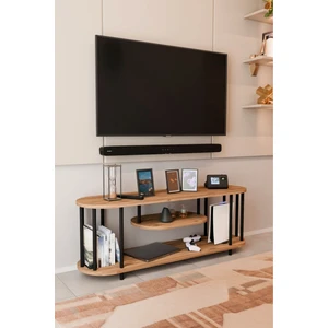 Barin Design Modern Tv Ünitesi Ahşap Raflı 2 Katlı Televizyon Sehpası Minimalist,dayanıklı, Fonksiyonel Tv Standı