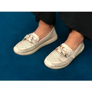 Yeni Model Zincirli Fiyonklu Delikli Spor Babet Ayakkabı