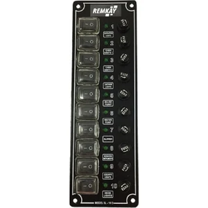 Tekne Sigorta Paneli, Karavan Sigorta Paneli, Switch Panel, 10'lu, 80X250MM