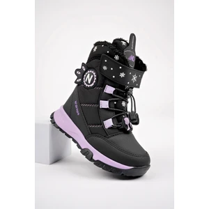 Kız Çocuk Kışlık Bot Su Geçirmez Kürklü Kaymaz Tabanlı Dayanıklı Cırt Cırtlı