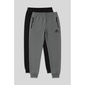 Tommy Life Standart Kalıp 2li Paket Haki-Siyah Erkek Eşofman Alt - 84587