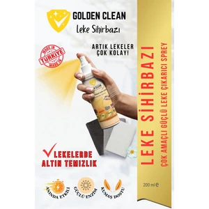 Golden Clean Leke Sihirbazı ve Ultra Güçlü Çok Amaçlı Leke Çıkarıcı - Zorlu Lekelere Karşı Etkili, Türkiye'de Üretilmiştir